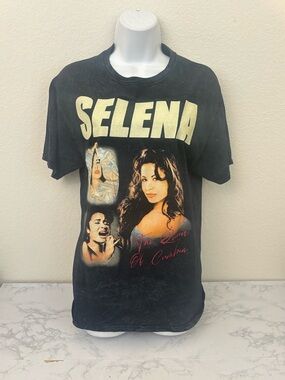 Selena Quintanilla Graphic T Shirt Black Official Merch Sz M Band Tee Gray
